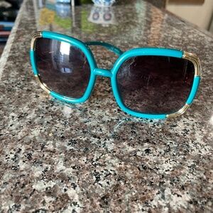 Von Zipper VZ Alotta teal green Y2K Oversized Vintage Sunglasses